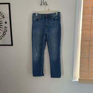 Madewell high rise slim crop boyjean
